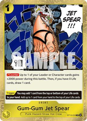 Gum-Gum Jet Spear card from Ultra Deck: The Three Brothers