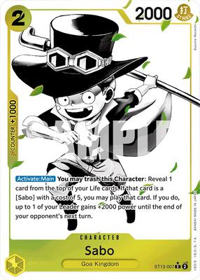 Sabo (007) (Parallel) card from Ultra Deck: The Three Brothers