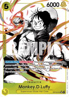 Monkey.D.Luffy (015) (Parallel) card from Ultra Deck: The Three Brothers