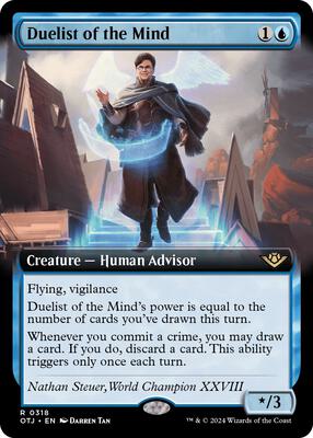 Duelist of the Mind (Extended Art) card from Outlaws of Thunder Junction