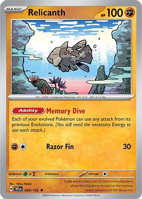Relicanth - 084/162 card from Deck Exclusives