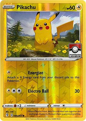 Pikachu - 049/203 (Pokemon League) card from League & Championship Cards
