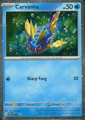 Carvanha - 093 card from SV: Scarlet & Violet Promo Cards