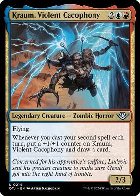 Kraum, Violent Cacophony card from Outlaws of Thunder Junction