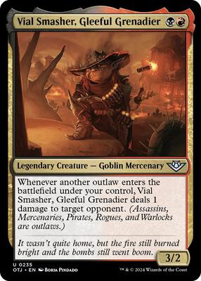 Vial Smasher, Gleeful Grenadier card from Outlaws of Thunder Junction