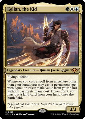 Kellan, the Kid card from Outlaws of Thunder Junction