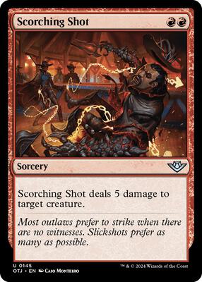 Scorching Shot card from Outlaws of Thunder Junction