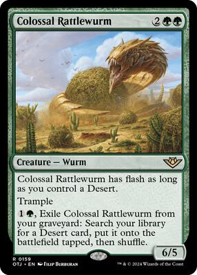 Colossal Rattlewurm card from Outlaws of Thunder Junction