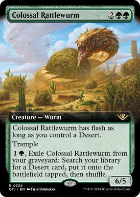 Colossal Rattlewurm (Extended Art) card from Outlaws of Thunder Junction