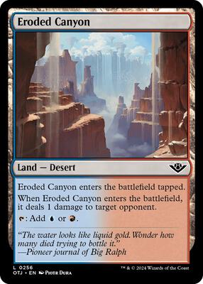 Eroded Canyon card from Outlaws of Thunder Junction