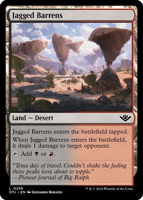 Jagged Barrens card from Outlaws of Thunder Junction