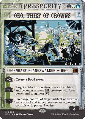 Oko, Thief of Crowns card from Outlaws of Thunder Junction: Breaking News