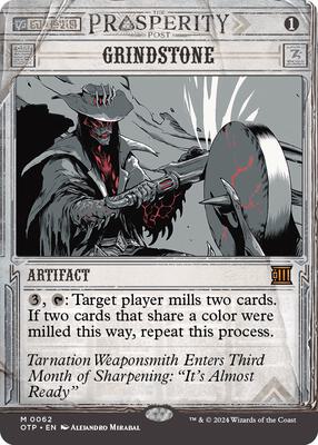 Grindstone card from Outlaws of Thunder Junction: Breaking News