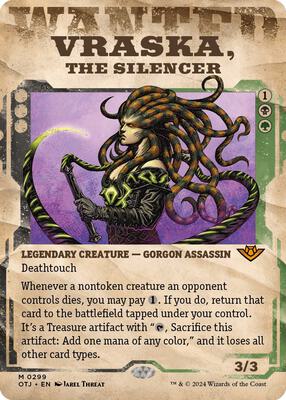 Vraska, the Silencer (Showcase) card from Outlaws of Thunder Junction