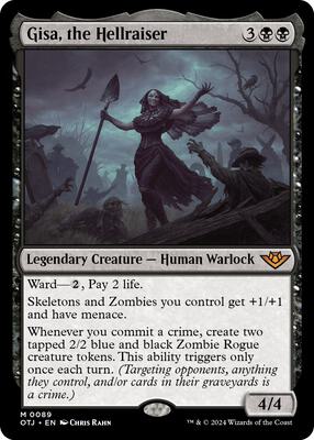 Gisa, the Hellraiser card from Outlaws of Thunder Junction