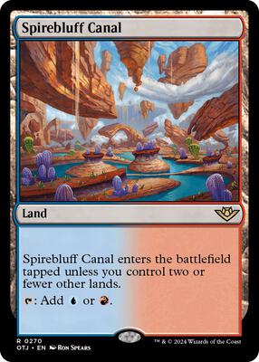 Spirebluff Canal card from Outlaws of Thunder Junction