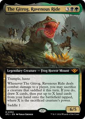 The Gitrog, Ravenous Ride (Extended Art) card from Outlaws of Thunder Junction