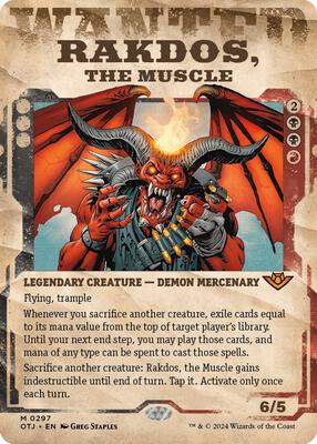 Rakdos, the Muscle (Showcase) card from Outlaws of Thunder Junction