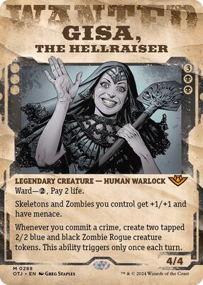 Gisa, the Hellraiser (Showcase) card from Outlaws of Thunder Junction