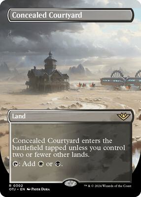 Concealed Courtyard (Borderless) card from Outlaws of Thunder Junction