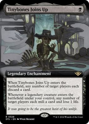 Tinybones Joins Up (Extended Art) card from Outlaws of Thunder Junction