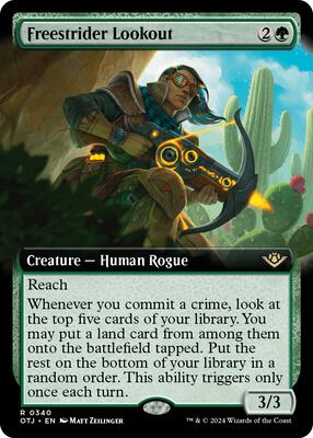 Freestrider Lookout (Extended Art) card from Outlaws of Thunder Junction