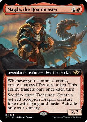 Magda, the Hoardmaster (Extended Art) card from Outlaws of Thunder Junction