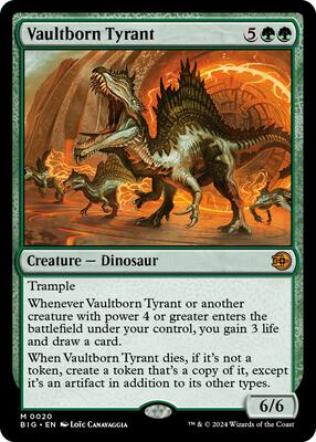 Vaultborn Tyrant card from Outlaws of Thunder Junction: The Big Score