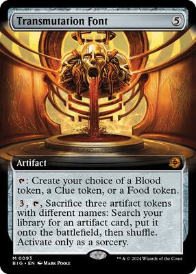 Transmutation Font (Extended Art) card from Outlaws of Thunder Junction: The Big Score