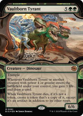 Vaultborn Tyrant (Showcase) (Raised Foil) card from Outlaws of Thunder Junction: The Big Score