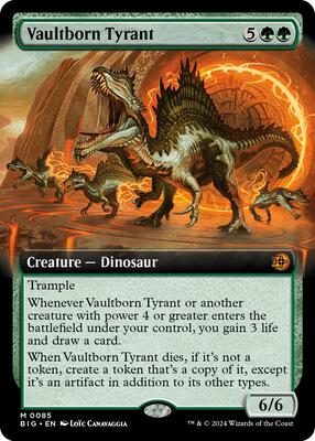 Vaultborn Tyrant (Extended Art) card from Outlaws of Thunder Junction: The Big Score