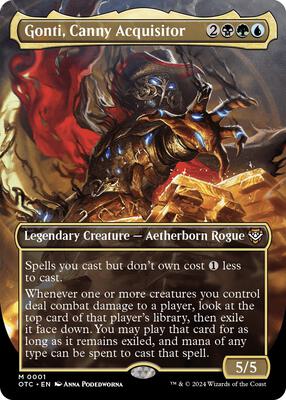 Gonti, Canny Acquisitor (Borderless) card from Commander: Outlaws of Thunder Junction