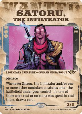 Satoru, the Infiltrator (Showcase) card from Outlaws of Thunder Junction