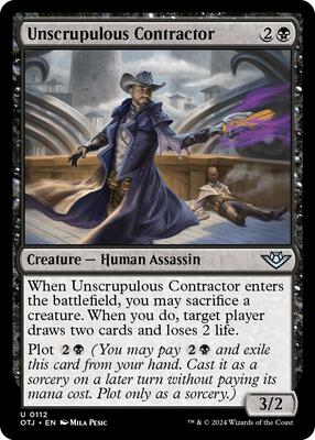 Unscrupulous Contractor card from Outlaws of Thunder Junction