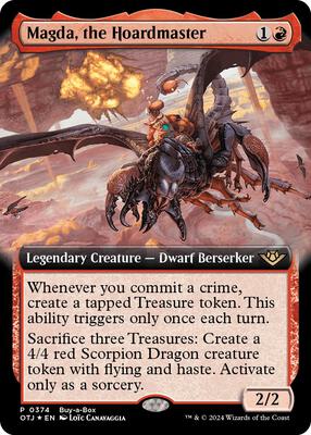 Magda, the Hoardmaster (Extended Art) card from Buy-A-Box Promos