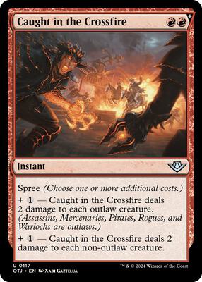 Caught in the Crossfire card from Outlaws of Thunder Junction