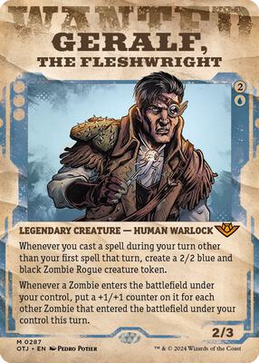 Geralf, the Fleshwright (Showcase) card from Outlaws of Thunder Junction
