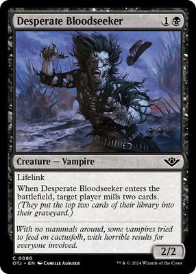 Desperate Bloodseeker card from Outlaws of Thunder Junction