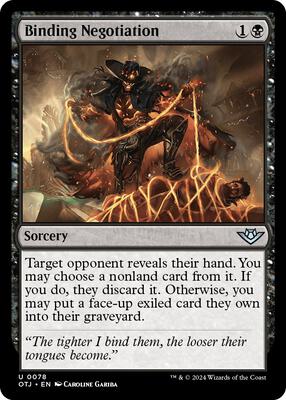 Binding Negotiation card from Outlaws of Thunder Junction