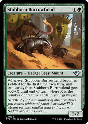 Stubborn Burrowfiend card from Outlaws of Thunder Junction