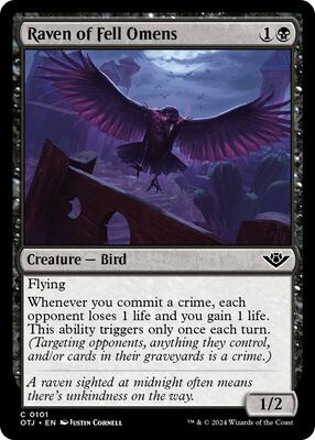Raven of Fell Omens card from Outlaws of Thunder Junction