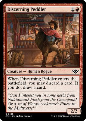Discerning Peddler card from Outlaws of Thunder Junction