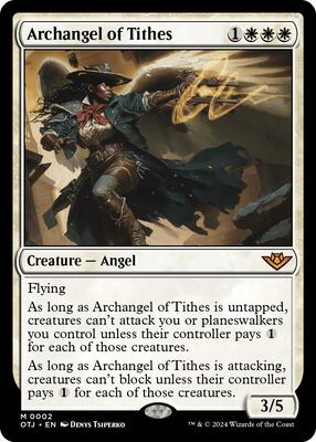 Archangel of Tithes card from Outlaws of Thunder Junction