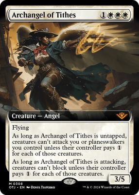 Archangel of Tithes (Extended Art) card from Outlaws of Thunder Junction