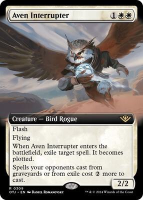 Aven Interrupter (Extended Art) card from Outlaws of Thunder Junction