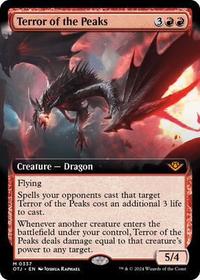 Terror of the Peaks (Extended Art) card from Outlaws of Thunder Junction
