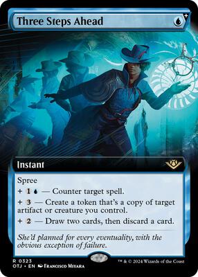 Three Steps Ahead (Extended Art) card from Outlaws of Thunder Junction