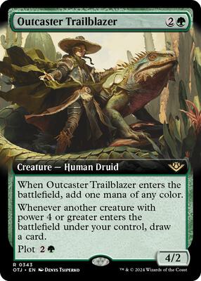 Outcaster Trailblazer (Extended Art) card from Outlaws of Thunder Junction