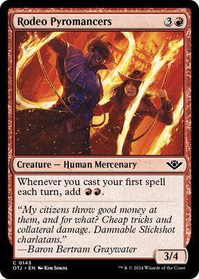 Rodeo Pyromancers card from Outlaws of Thunder Junction