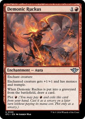 Demonic Ruckus card from Outlaws of Thunder Junction